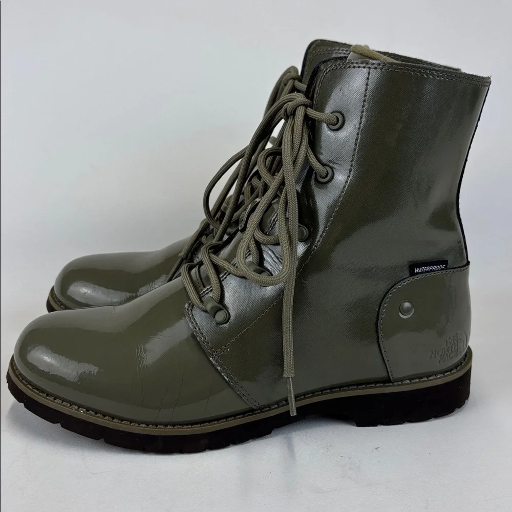 THE NORTH FACE Ballard Patent Leather Women's Green Waterproof Boots Size 7